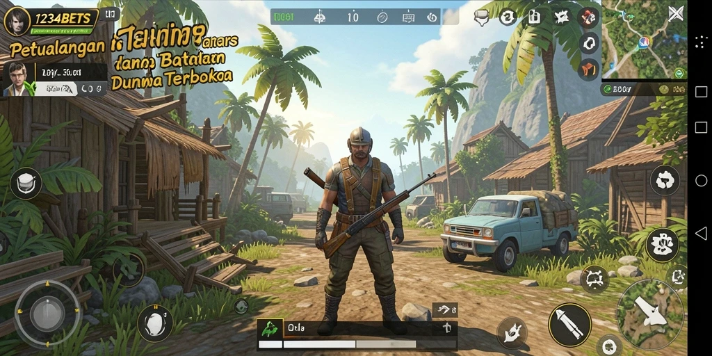 Tampilan gameplay 1234BETS menunjukkan kebebasan menjelajah dunia terbuka.