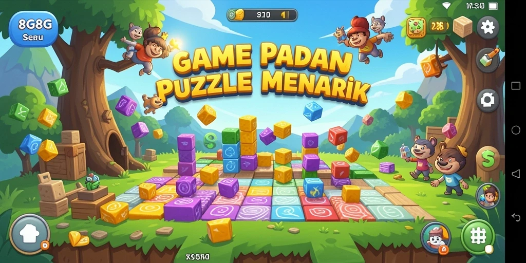 Screenshot menampilkan gameplay menarik dalam 8G8G, sangat seru dan penuh warna.