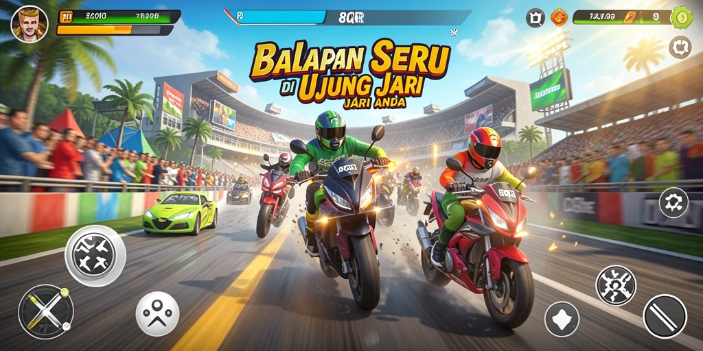 Tampilan mendebarkan dari balapan cepat dalam 8QR.