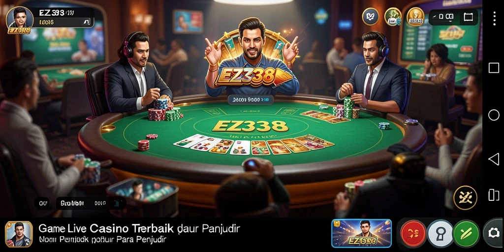 Tampilan gameplay Live Casino yang mendebarkan di EZ338.