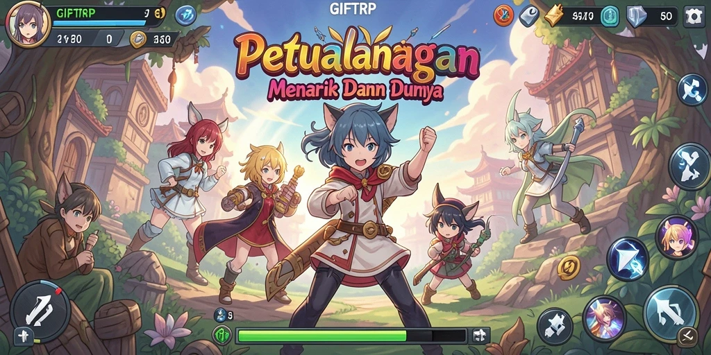 Tampilan gameplay dari <strong>GIFTRP</strong> yang menawan dan penuh aksi.