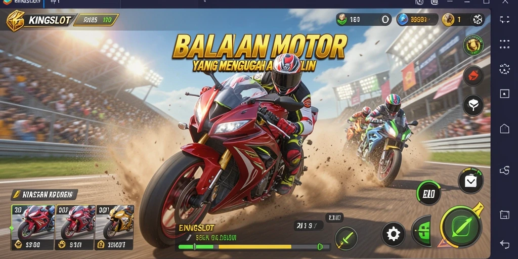 Tampilan gameplay KINGSLOT yang seru dan mendebarkan.