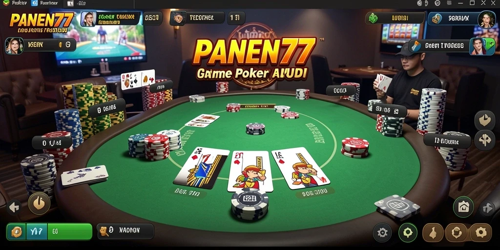 Tampilan menarik dari gameplay Poker di PANEN77.