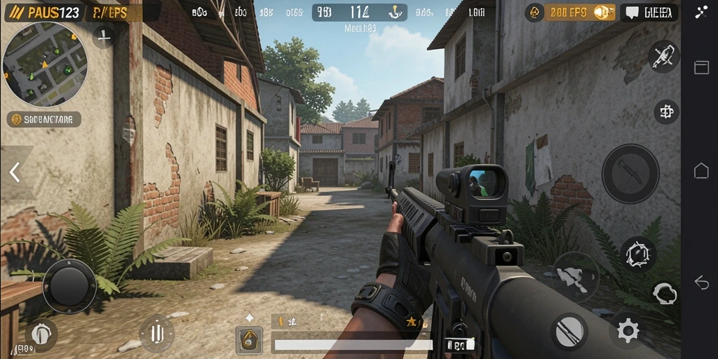 Screenshot menampilkan pertarungan intens dan grafis menakjubkan dari gameplay PAUS123.