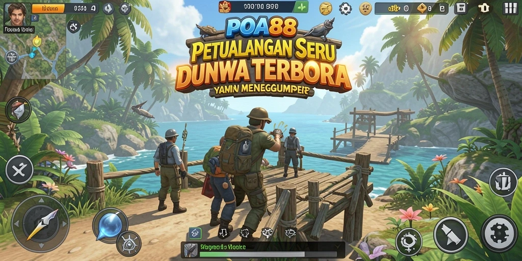Screenshot game POA88 menampilkan aksi petualangan di dunia terbuka.