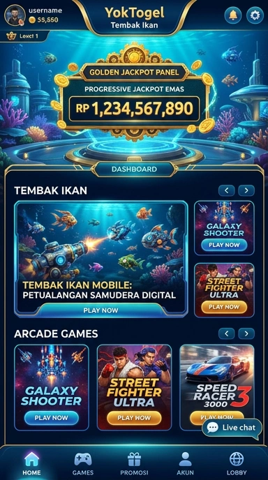 Tampilan antarmuka pengguna yoktogel dengan navigasi intuitif.