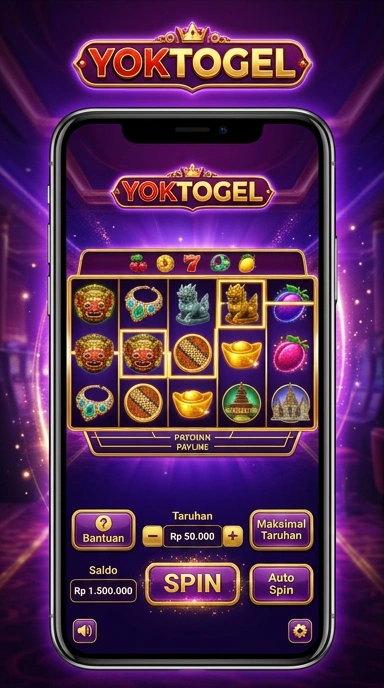 Screenshot fitur unggulan aplikasi yoktogel yang menarik.